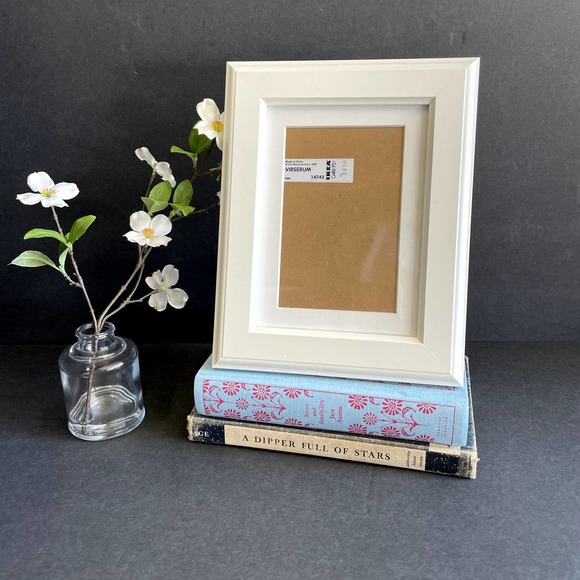 NEW 5 IKEA White Frames With Mat VIRSERUM 4x6 Wood Horizontal Vertical - Picture 1 of 6